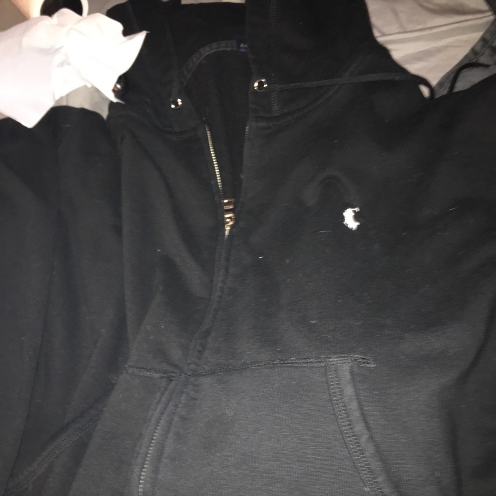 Black Polo RL zip up